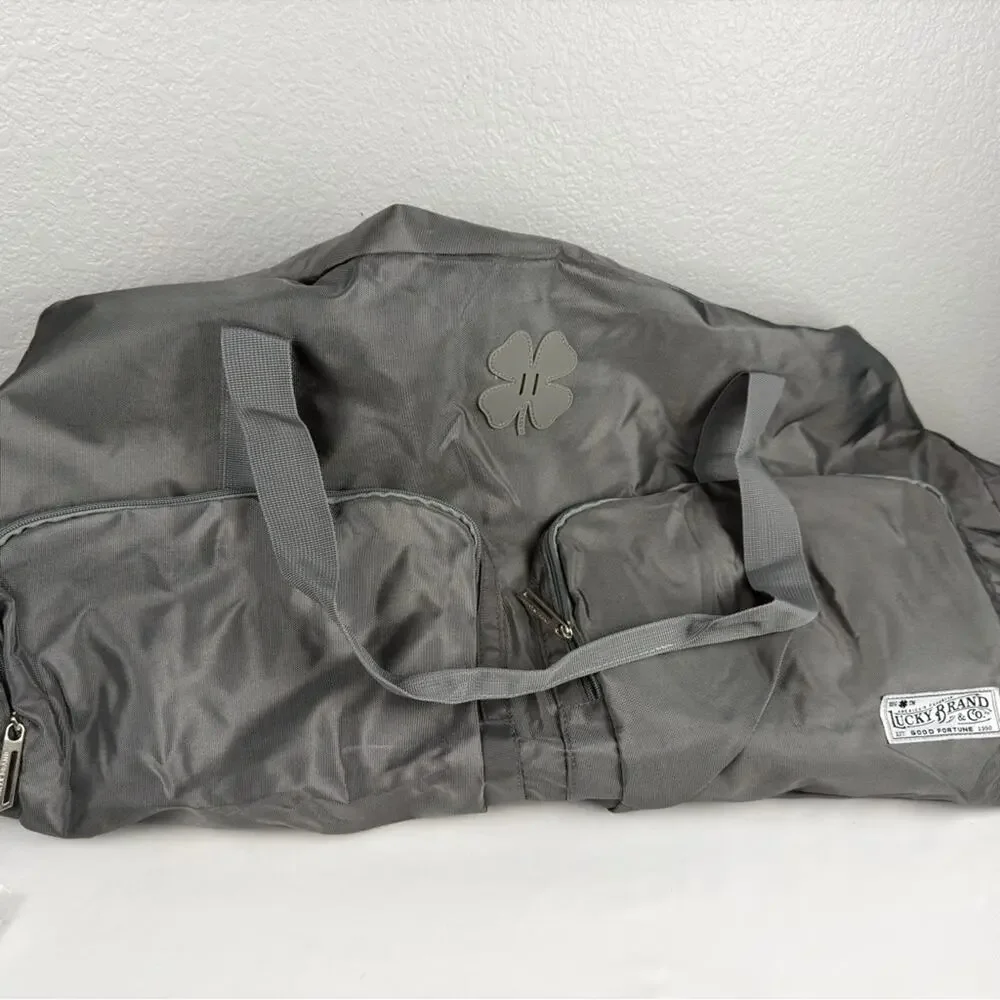 NWOT Lucky Brand Travel Duffel Bag 115L, Travel Bag, Large Duffle Charcoal Gray